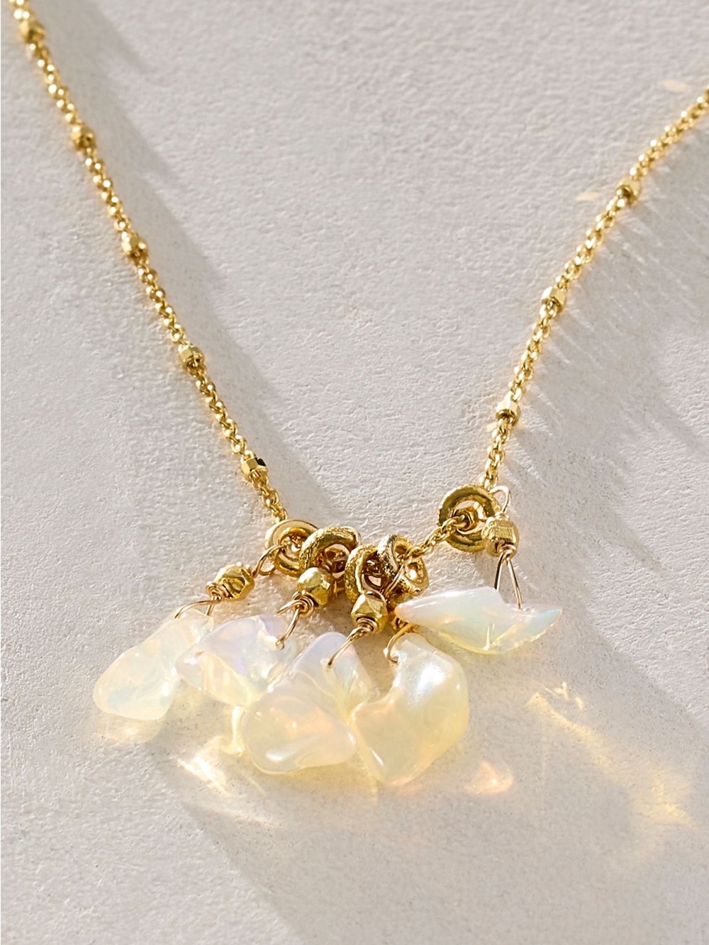 Free People x Robindira Opal Cluster Necklace